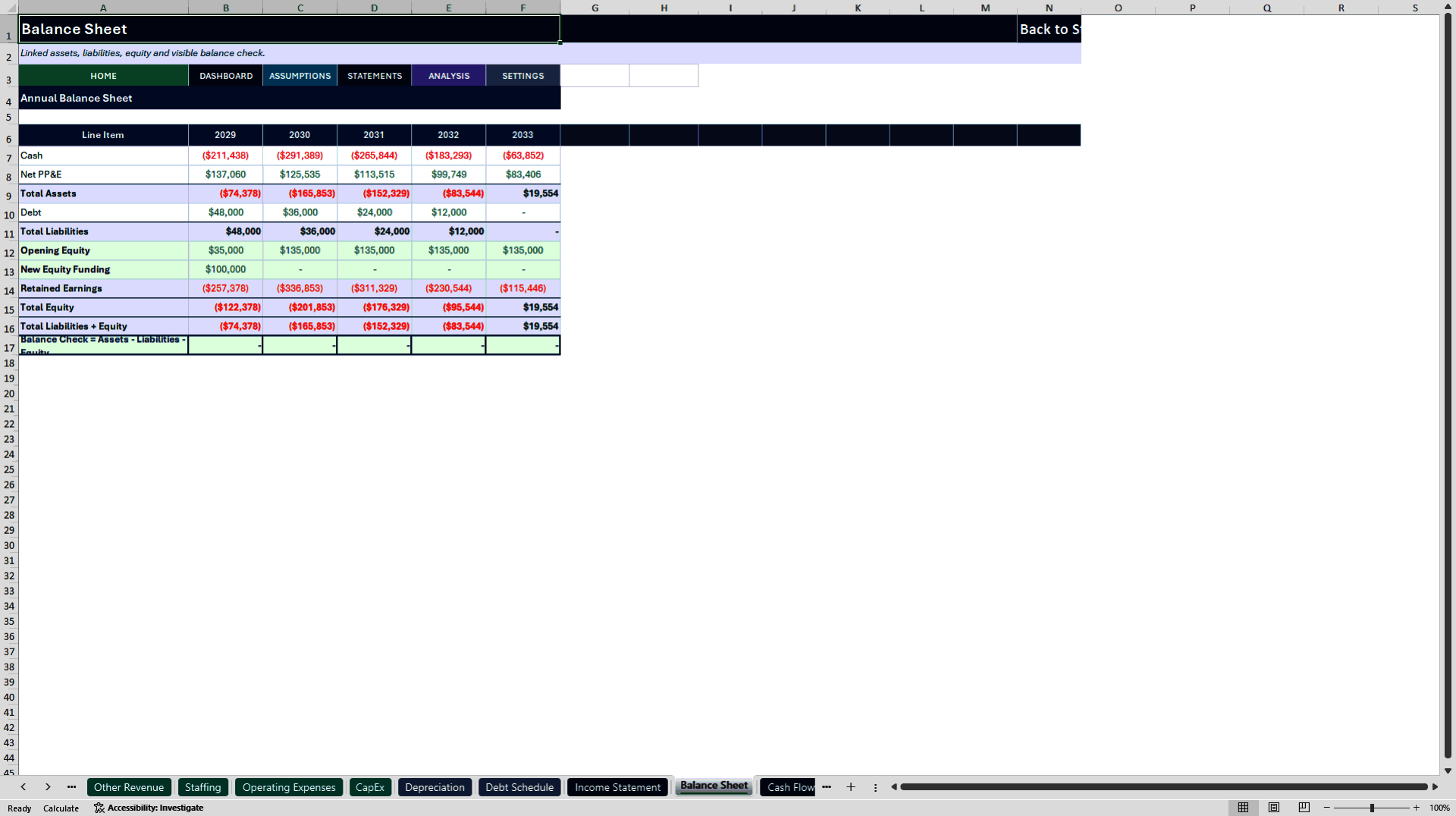 Gym Financial Model - 5-Year Forecast (Excel template (XLSX)) Preview Image