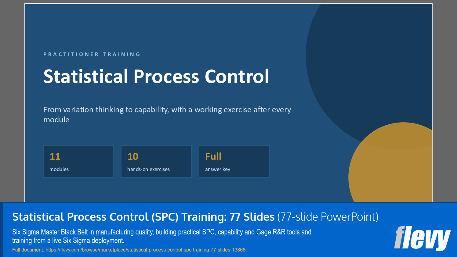Statistical Process Control (SPC) Training (77-slide PPT PowerPoint presentation template (PPTX)) Preview Image