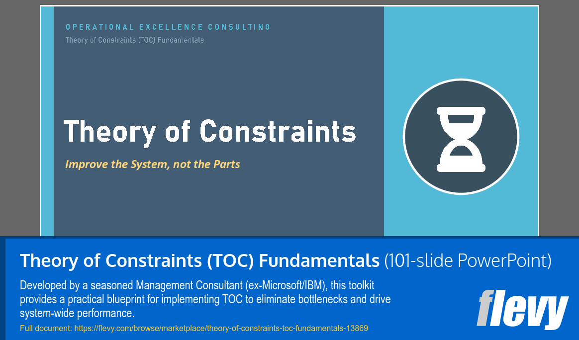 Theory of Constraints (TOC) Fundamentals (101-slide PPT PowerPoint presentation template (PPTX)) Preview Image