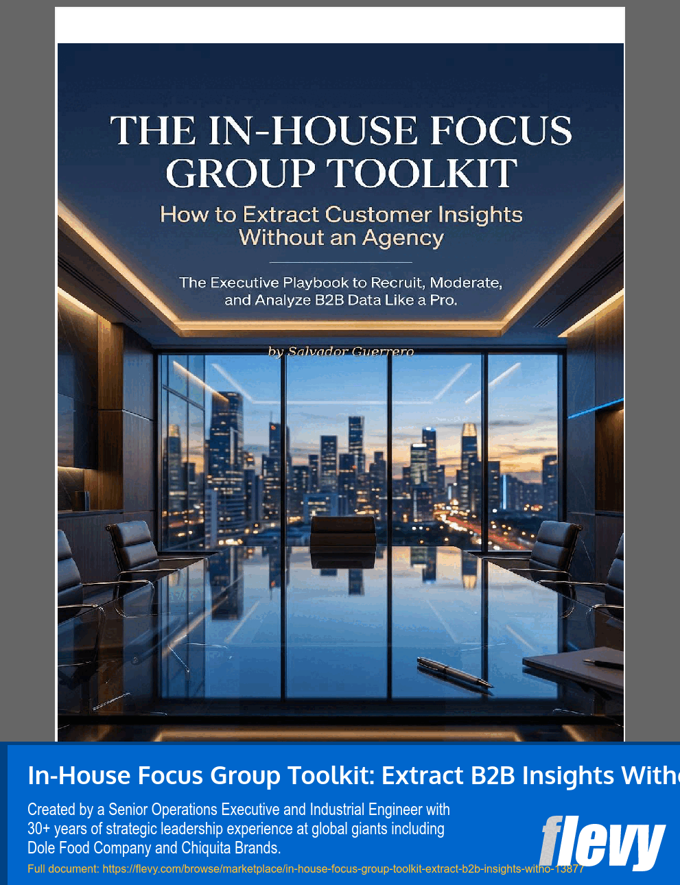 In-House Focus Group Toolkit: Extract B2B Insights Without Agencies (17-page PDF document) Preview Image