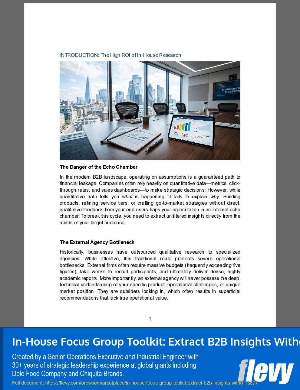 In-House Focus Group Toolkit: Extract B2B Insights Without Agencies (17-page PDF document) Preview Image