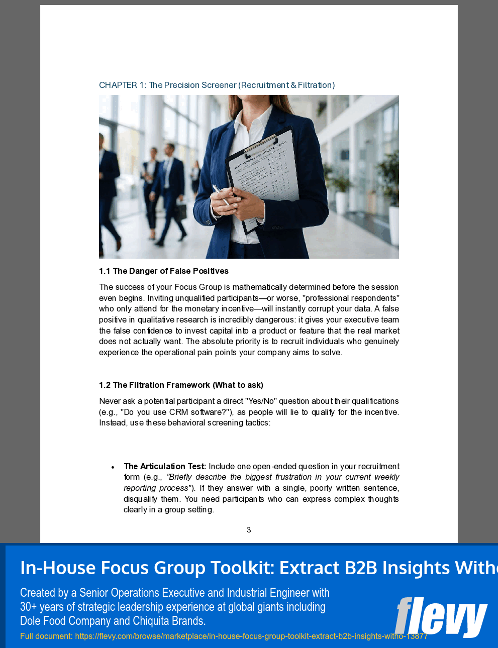 In-House Focus Group Toolkit: Extract B2B Insights Without Agencies (17-page PDF document) Preview Image