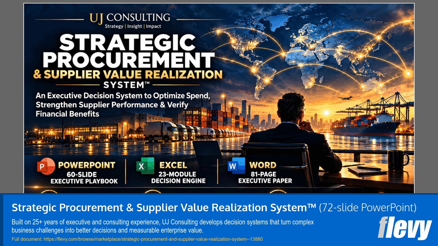 Strategic Procurement & Supplier Value Realization System™ (72-slide PPT PowerPoint presentation template (PPTX)) Preview Image