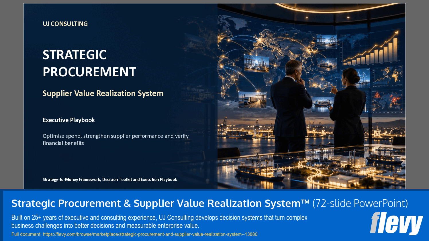 Strategic Procurement & Supplier Value Realization System™ (72-slide PPT PowerPoint presentation template (PPTX)) Preview Image