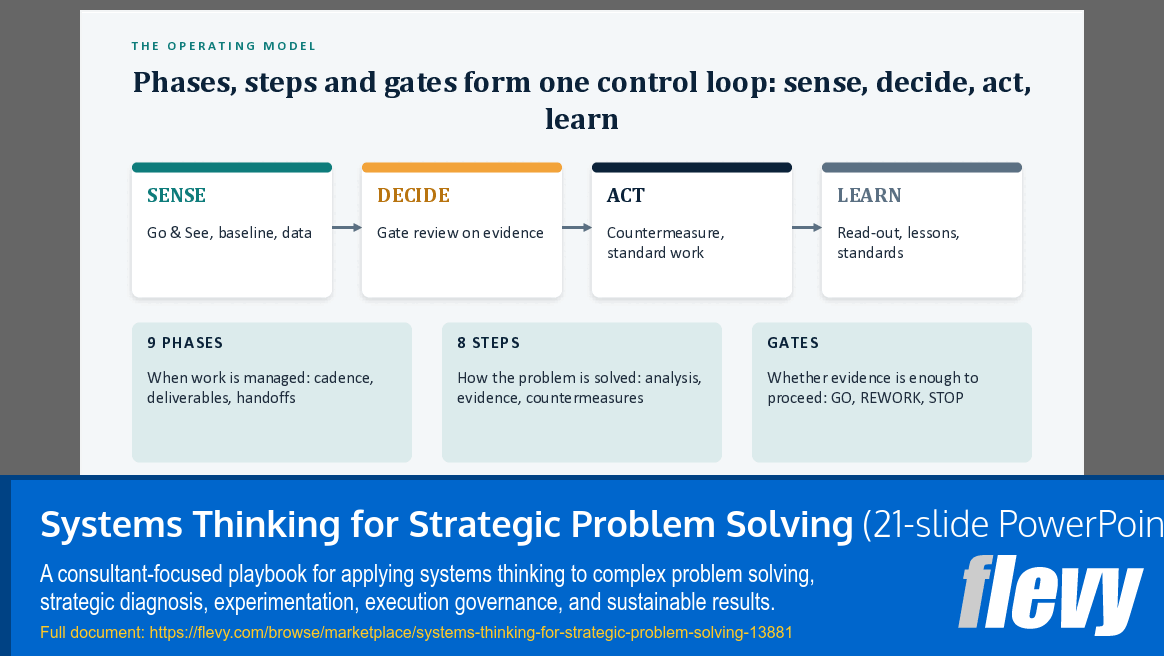 Systems Thinking for Strategic Problem Solving (21-slide PPT PowerPoint presentation template (PPTX)) Preview Image