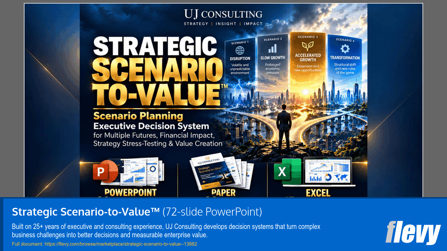 Strategic Scenario-to-Value™ (72-slide PPT PowerPoint presentation template (PPTX)) Preview Image