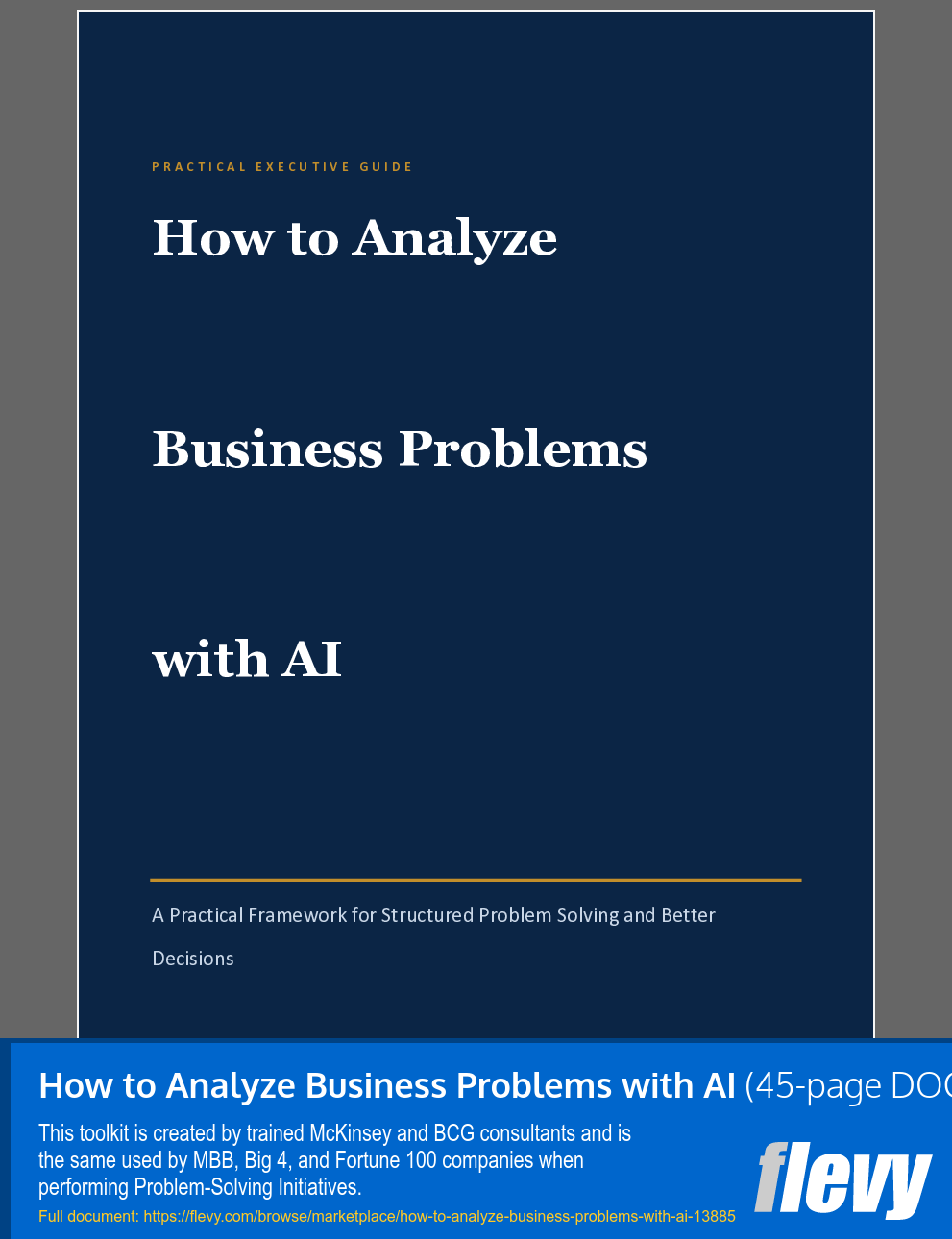 How to Analyze Business Problems with AI (45-page Word document) Preview Image