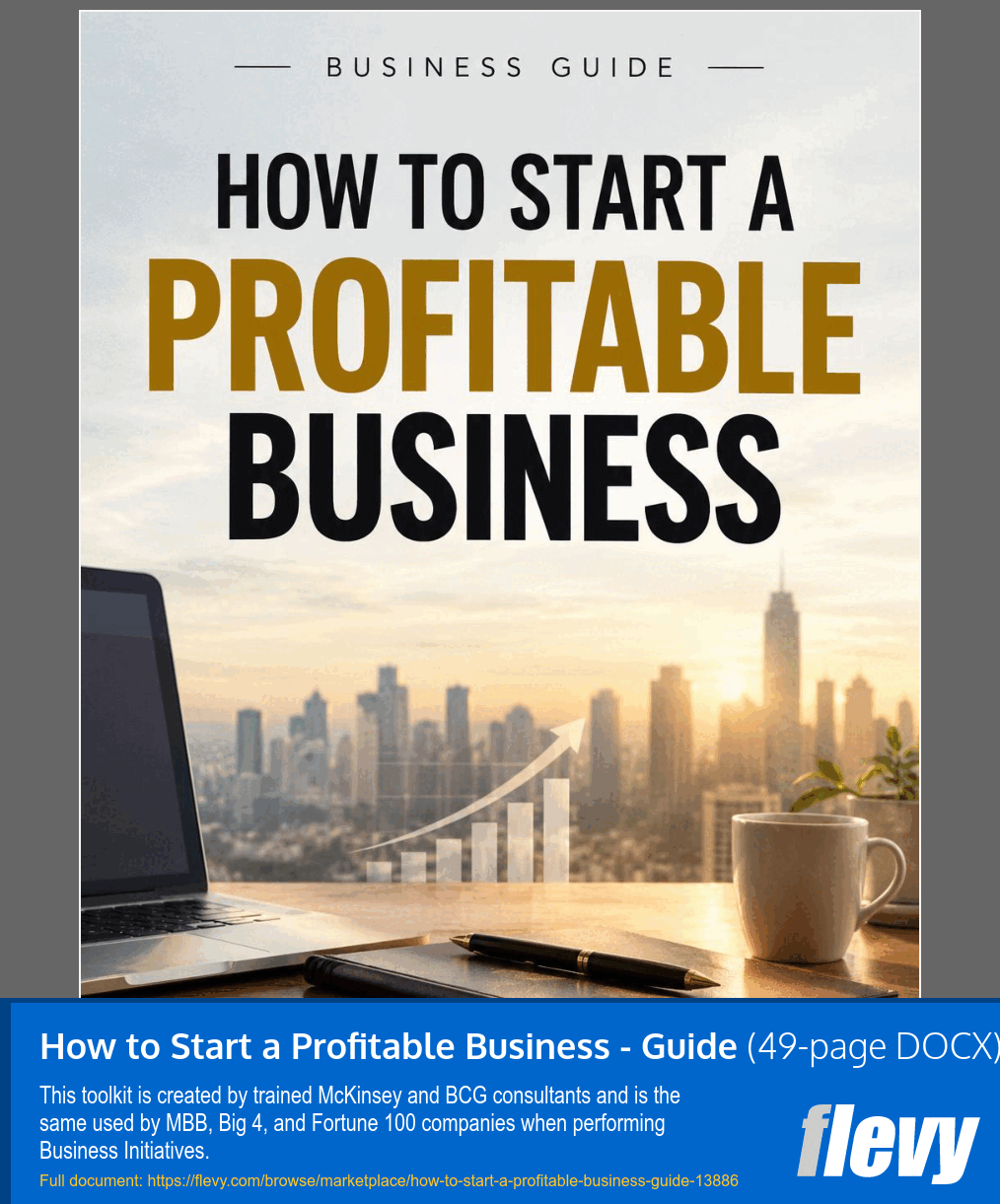 How to Start a Profitable Business - Guide (49-page Word document) Preview Image