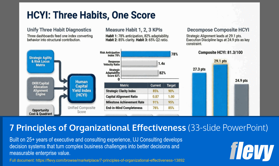 7 Principles of Organizational Effectiveness (33-slide PPT PowerPoint presentation template (PPTX)) Preview Image