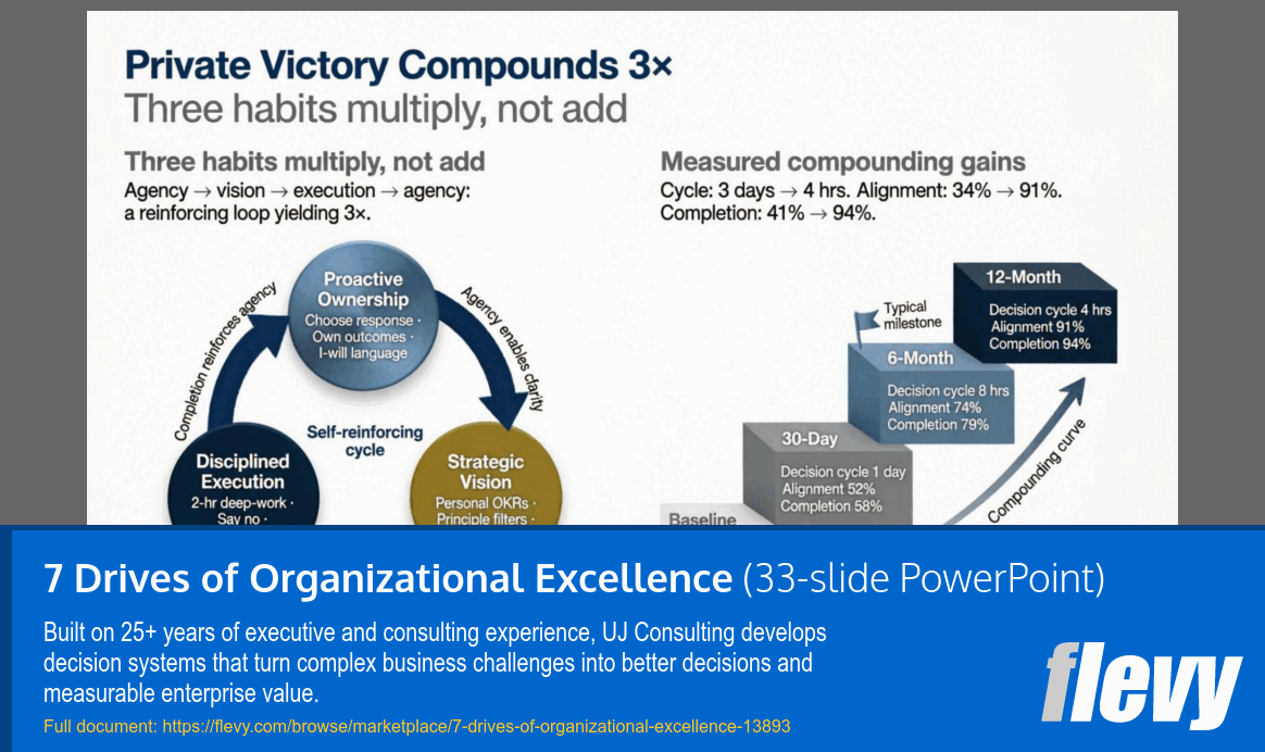 7 Drives of Organizational Excellence (33-slide PPT PowerPoint presentation template (PPTX)) Preview Image