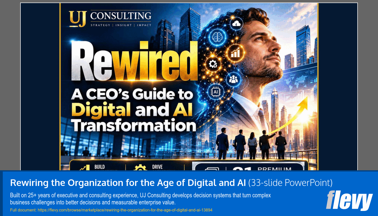 Rewiring the Organization for the Age of Digital and AI (33-slide PPT PowerPoint presentation template (PPTX)) Preview Image