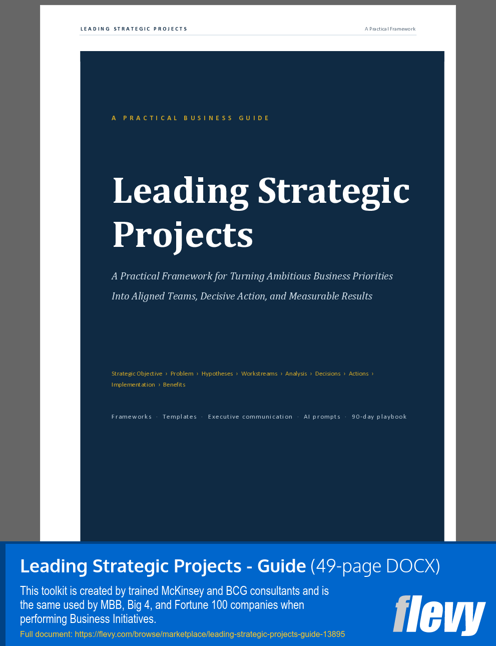Leading Strategic Projects - Guide (49-page Word document) Preview Image