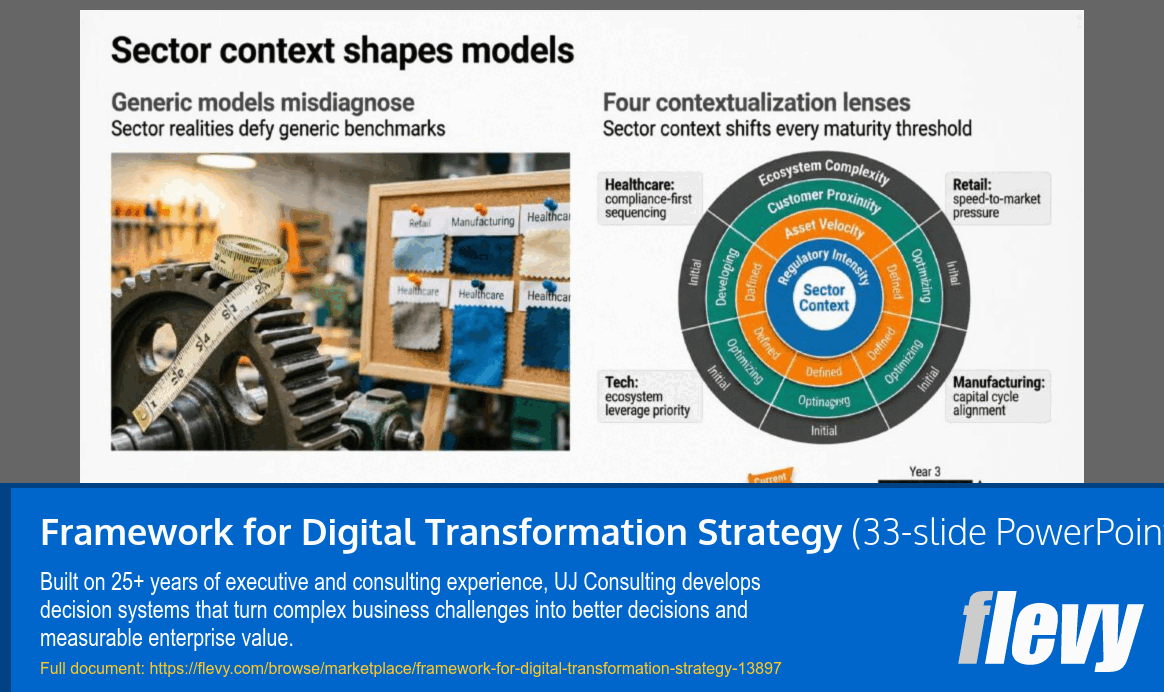 Framework for Digital Transformation Strategy (33-slide PPT PowerPoint presentation template (PPTX)) Preview Image