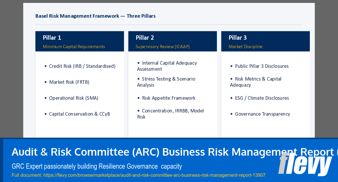 Audit & Risk Committee (ARC) Business Risk Management Report (43-slide PPT PowerPoint presentation template (PPTX)) Preview Image