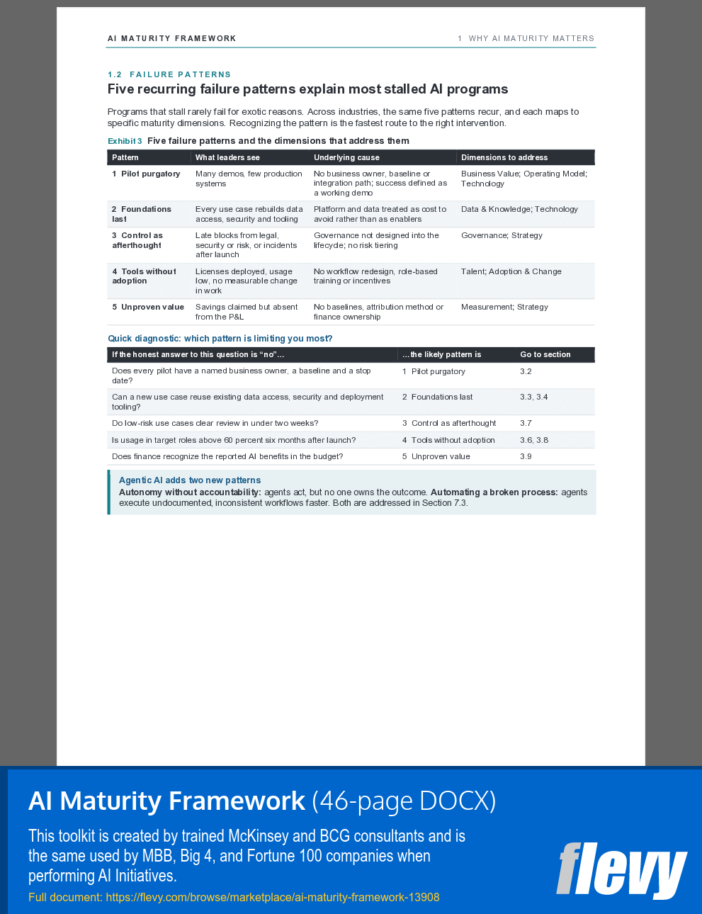 AI Maturity Framework (46-page Word document) Preview Image