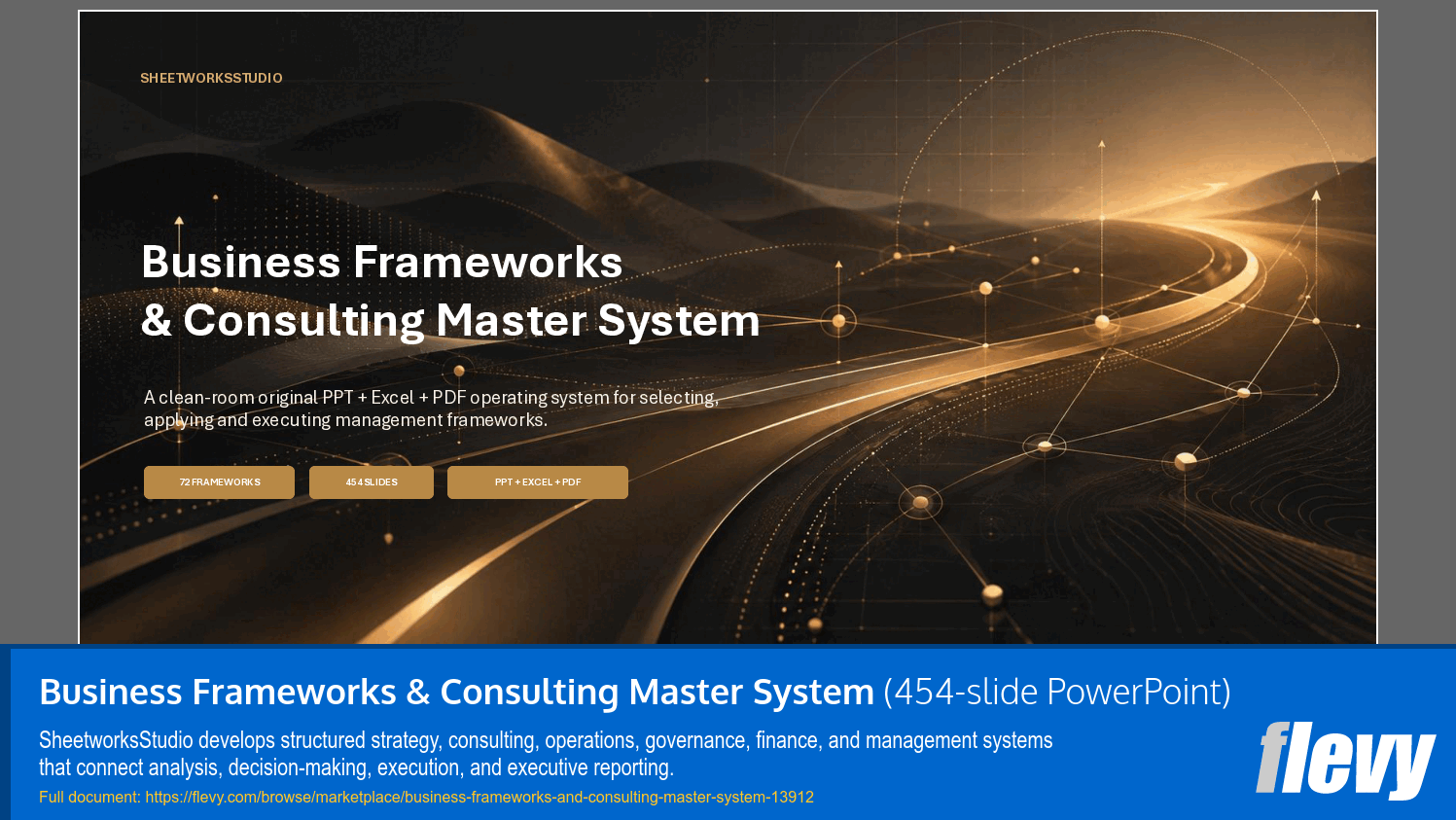 Business Frameworks & Consulting Master System (454-slide PPT PowerPoint presentation template (PPTX)) Preview Image