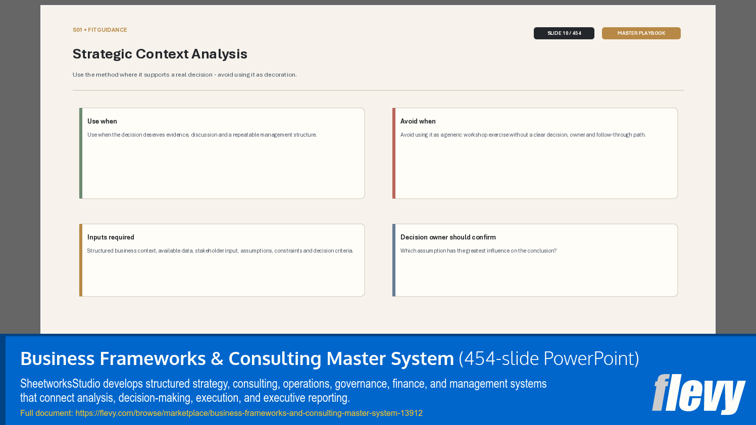 Business Frameworks & Consulting Master System (454-slide PPT PowerPoint presentation template (PPTX)) Preview Image