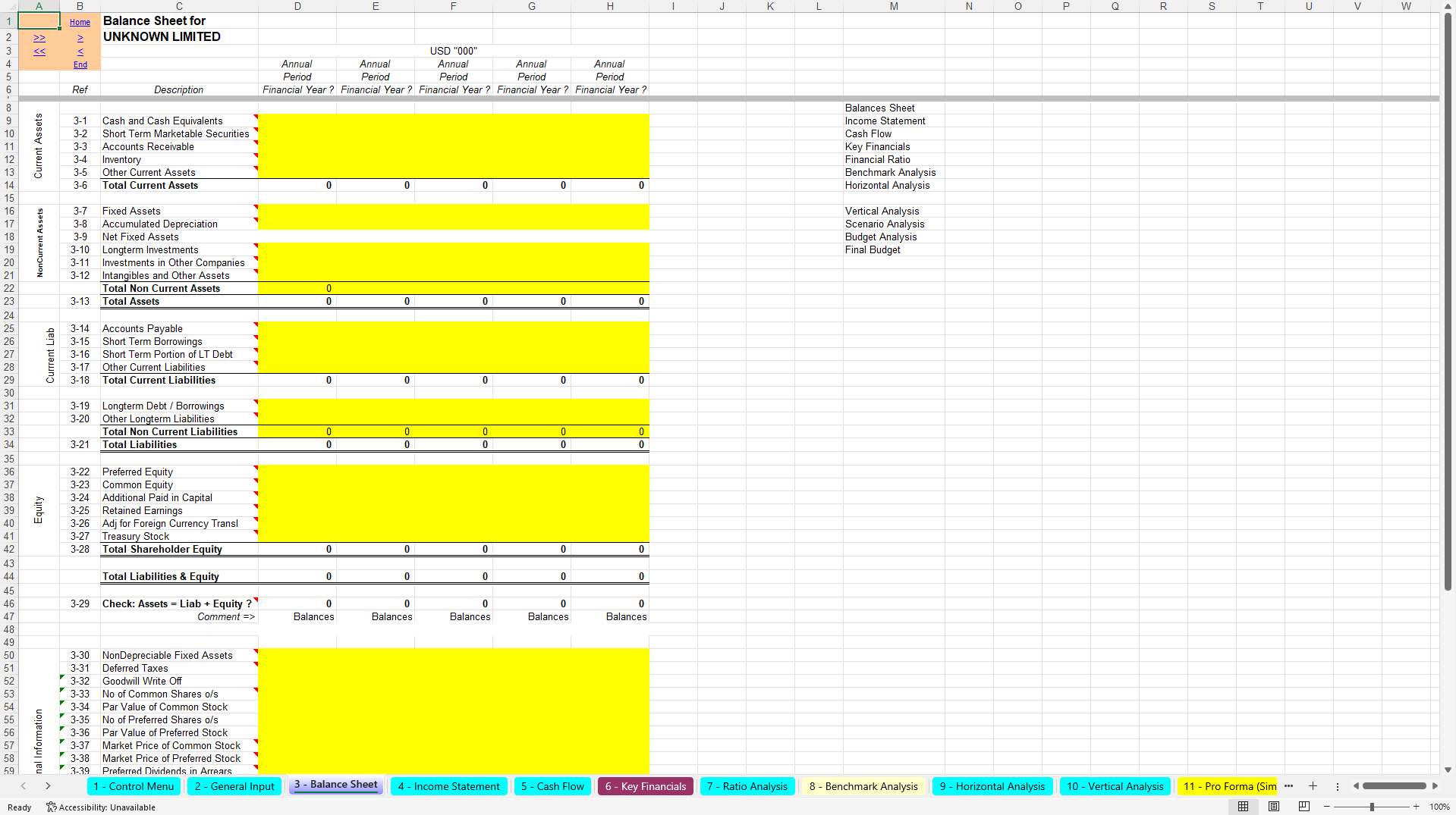 Complete Financial Analysis, Forecasting & Budgeting Toolkit (Excel template (XLS)) Preview Image