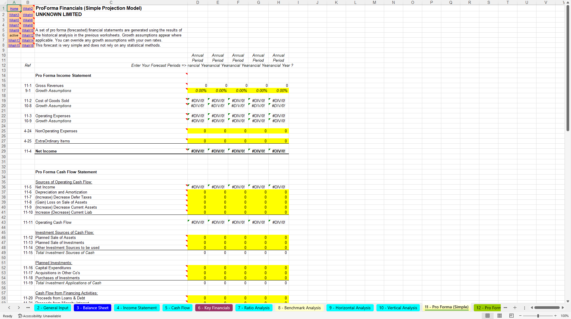 Complete Financial Analysis, Forecasting & Budgeting Toolkit (Excel template (XLS)) Preview Image