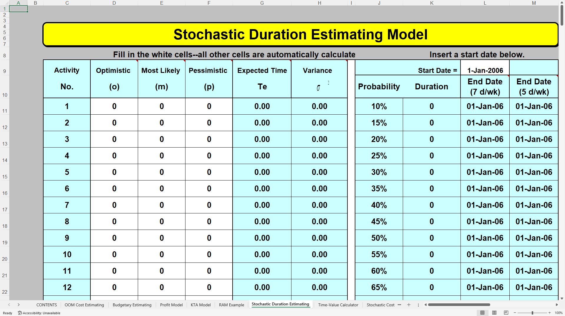 Earned Value Project Management and Controls Toolkit (Excel template (XLS)) Preview Image