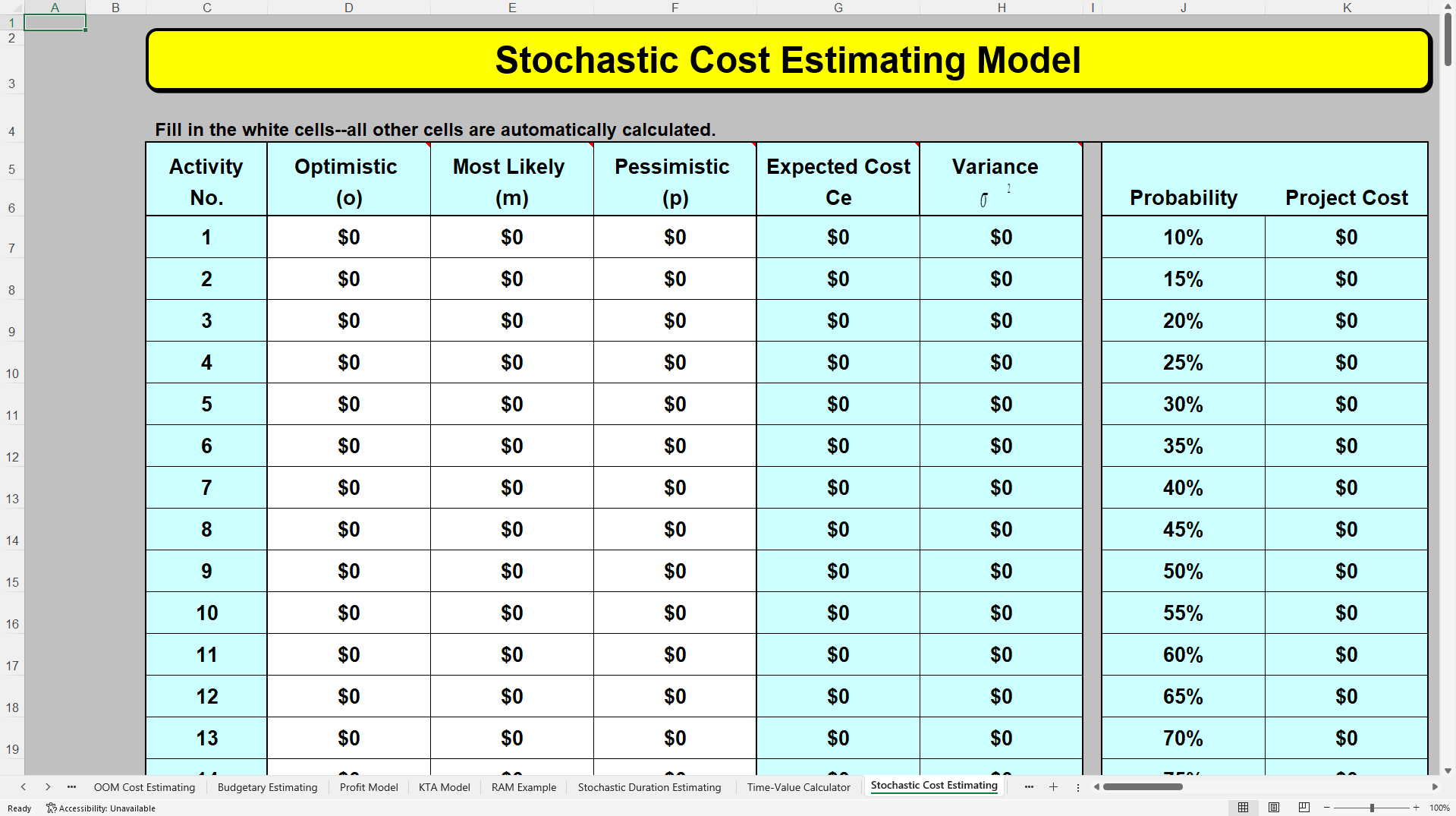 Earned Value Project Management and Controls Toolkit (Excel template (XLS)) Preview Image