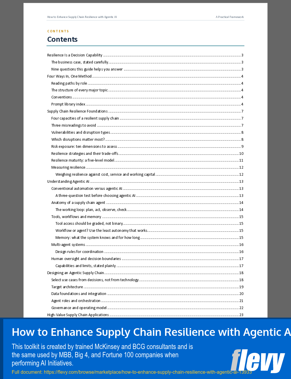 How to Enhance Supply Chain Resilience with Agentic AI (47-page Word document) Preview Image