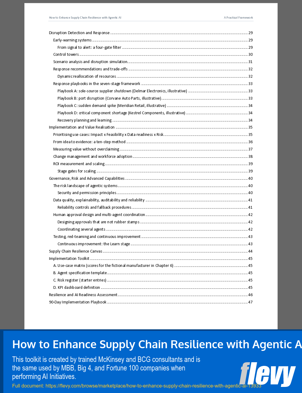 How to Enhance Supply Chain Resilience with Agentic AI (47-page Word document) Preview Image