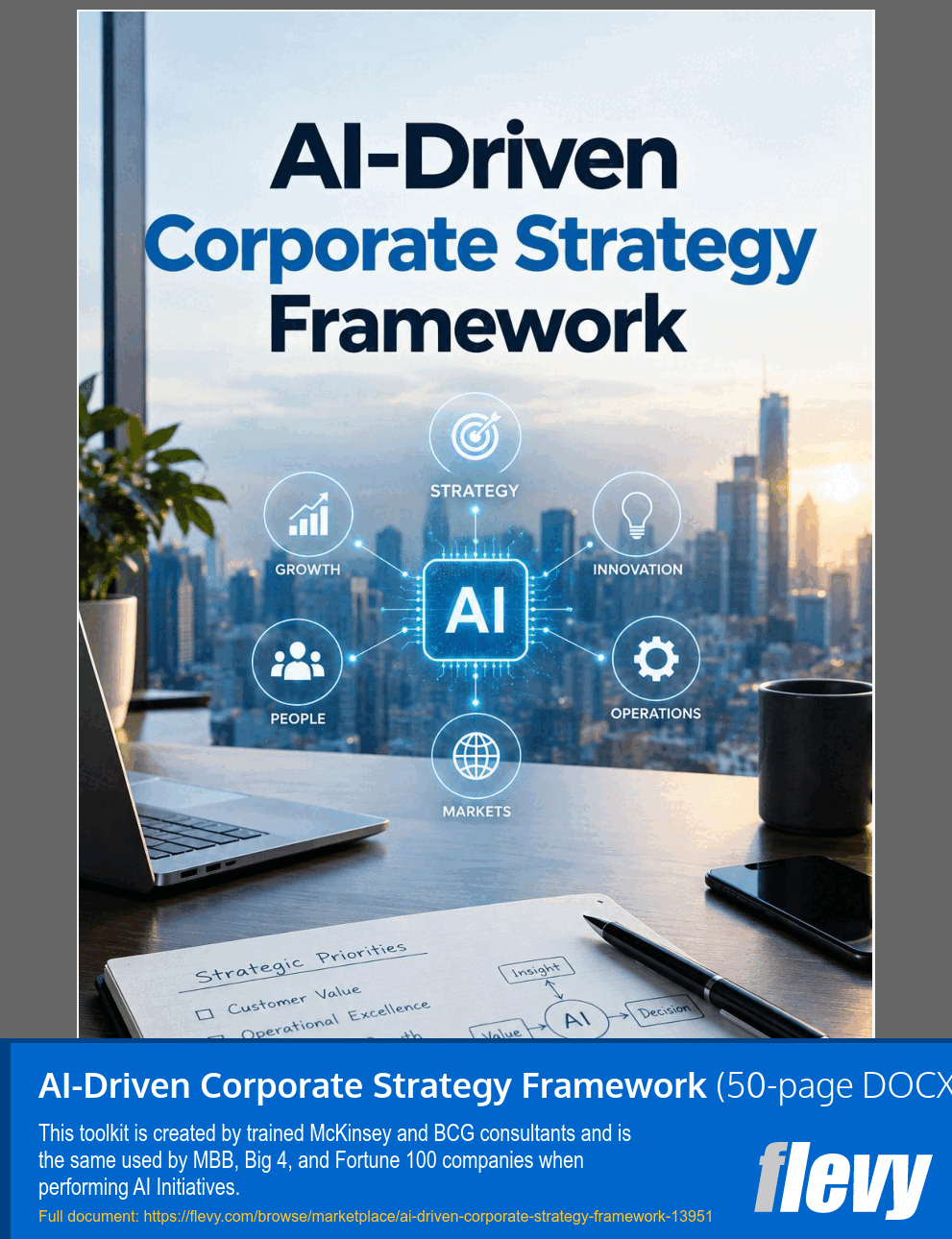 AI-Driven Corporate Strategy Framework (50-page Word document) Preview Image