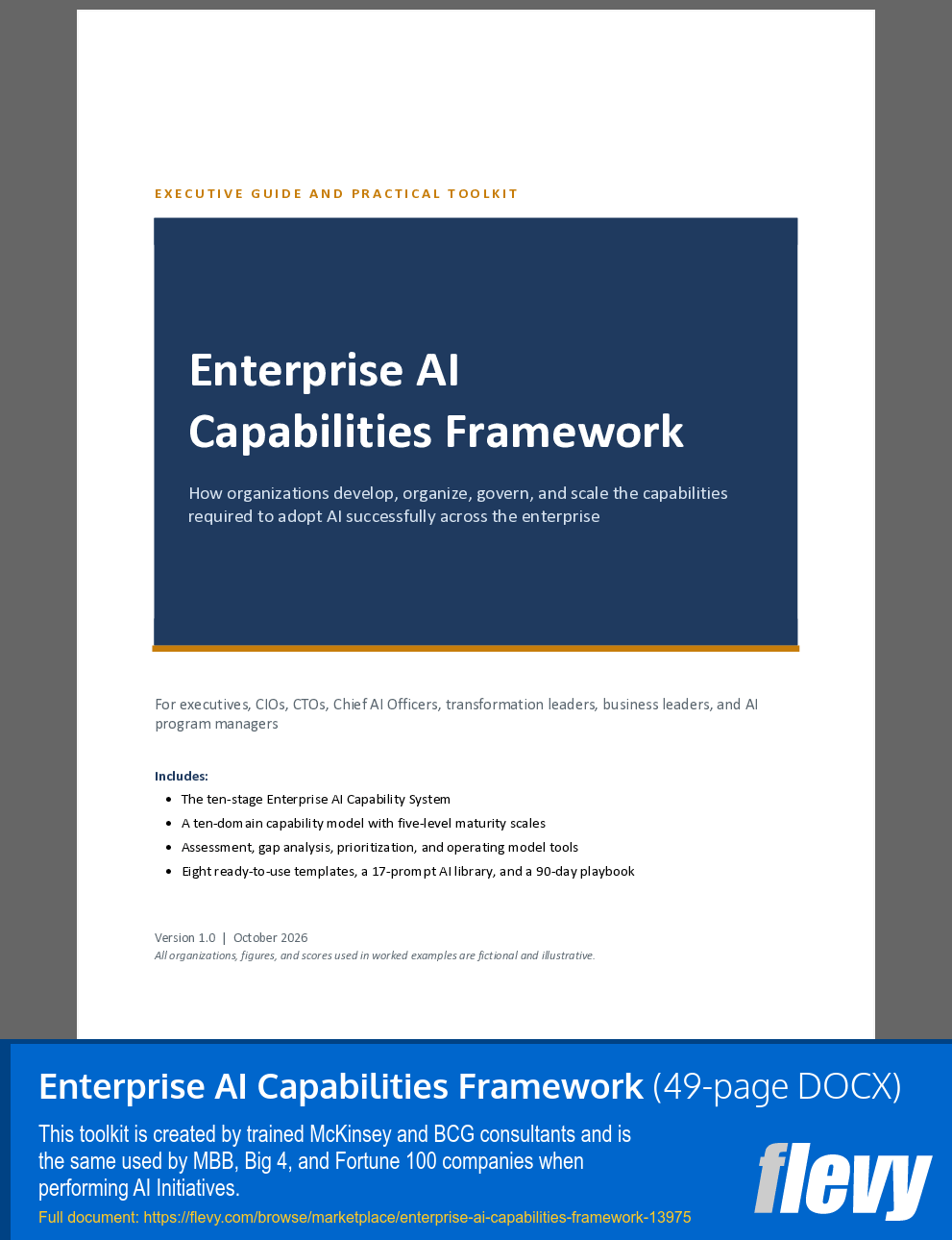 Enterprise AI Capabilities Framework (49-page Word document) Preview Image