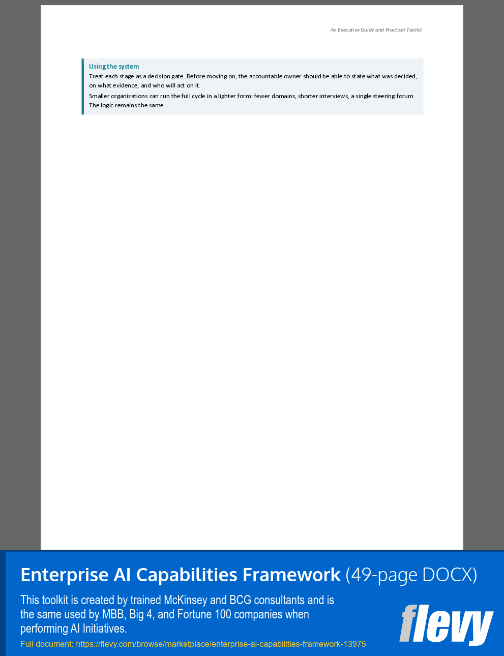 Enterprise AI Capabilities Framework (49-page Word document) Preview Image