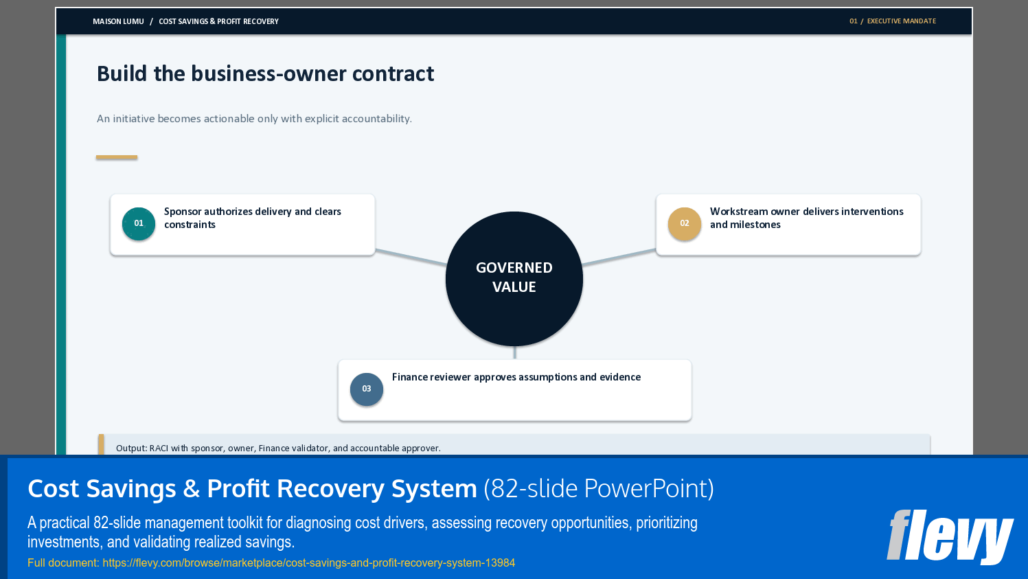 Cost Savings & Profit Recovery System (82-slide PPT PowerPoint presentation template (PPTX)) Preview Image