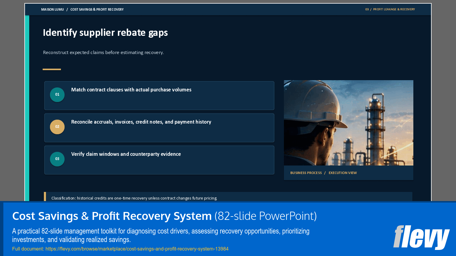 Cost Savings & Profit Recovery System (82-slide PPT PowerPoint presentation template (PPTX)) Preview Image