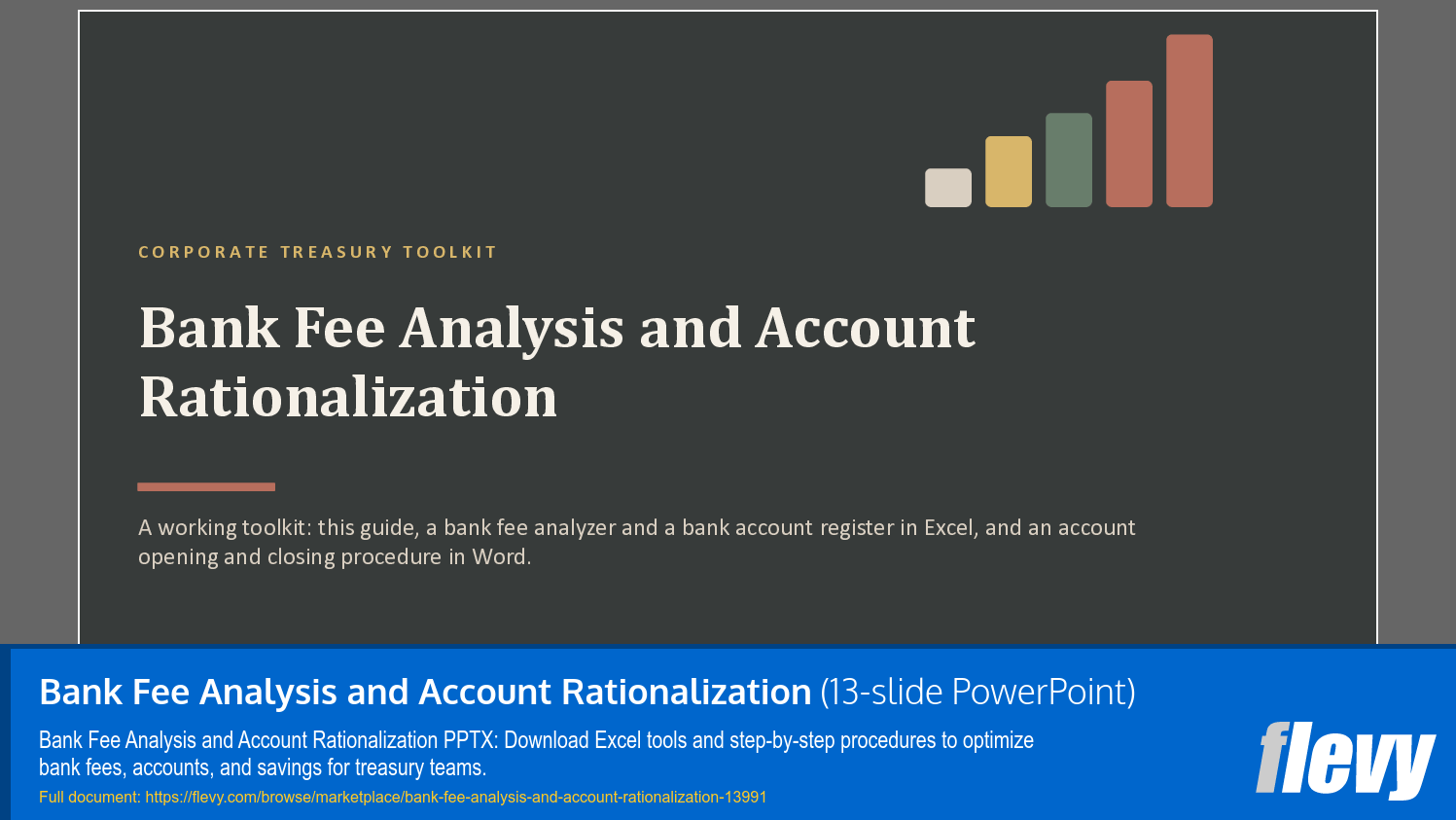 Bank Fee Analysis and Account Rationalization (13-slide PPT PowerPoint presentation template (PPTX)) Preview Image