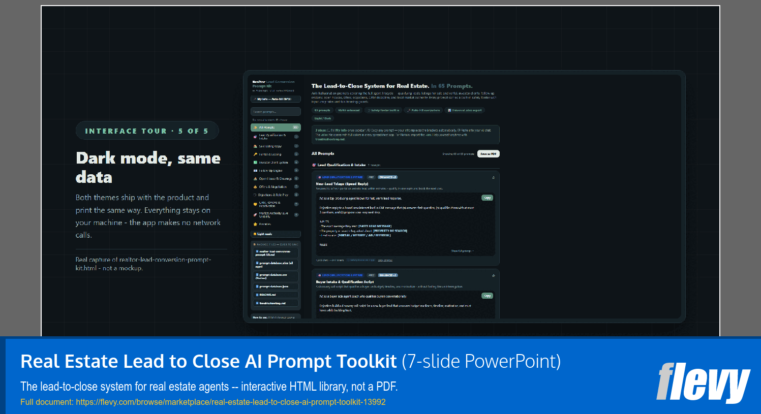 Real Estate Lead to Close AI Prompt Toolkit (7-slide PPT PowerPoint presentation template (PPTX)) Preview Image