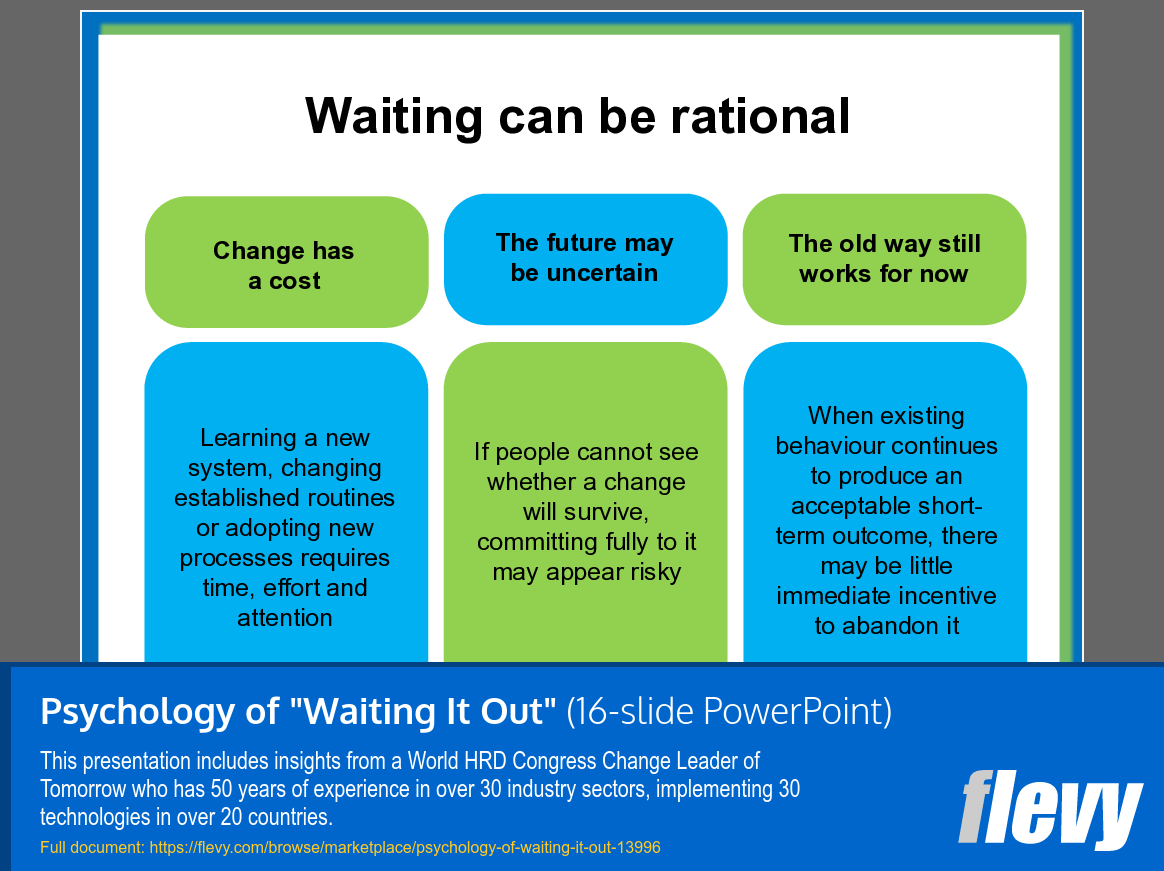 Psychology of "Waiting It Out" (16-slide PPT PowerPoint presentation template (PPT)) Preview Image