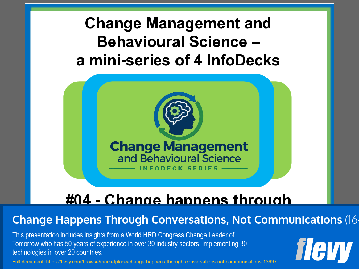 Change Happens Through Conversations, Not Communications (16-slide PPT PowerPoint presentation template (PPT)) Preview Image