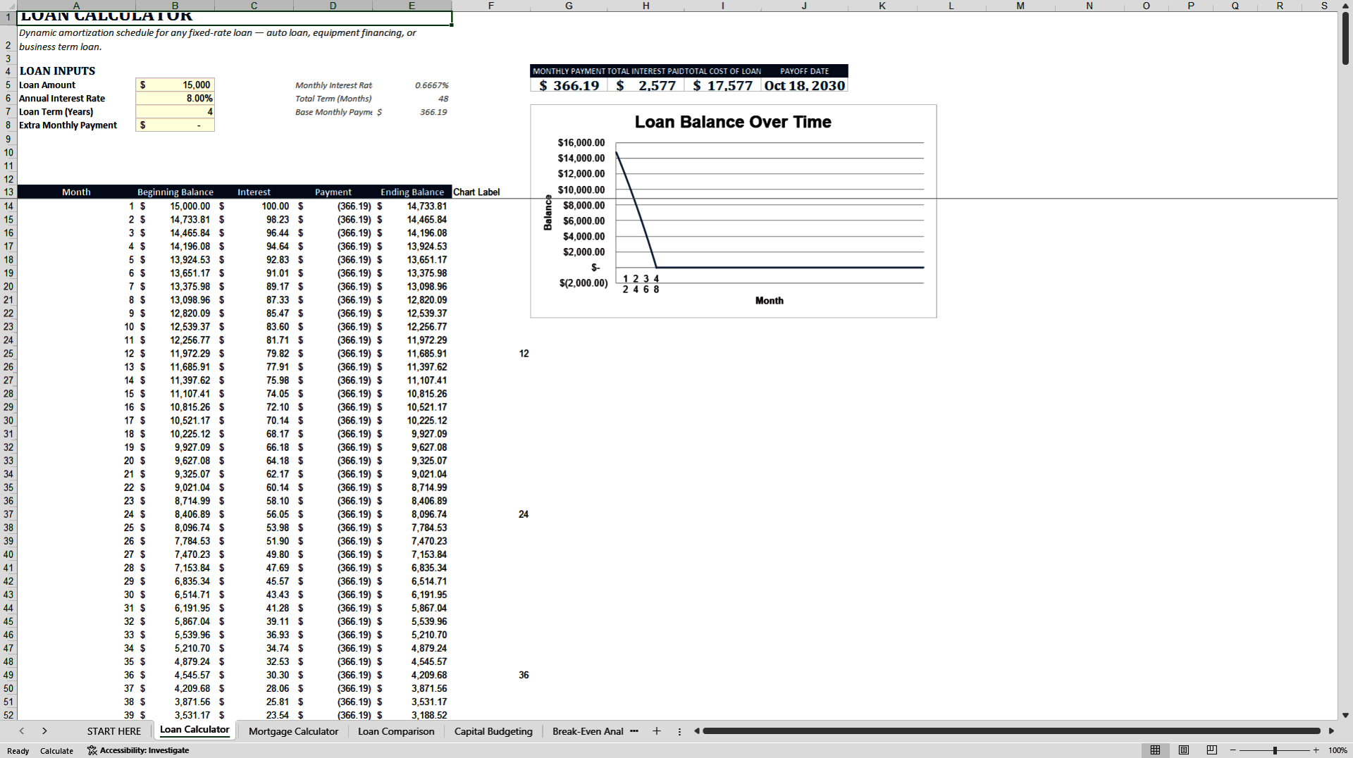 Complete Business and Finance Toolkit (Excel template (XLSX)) Preview Image