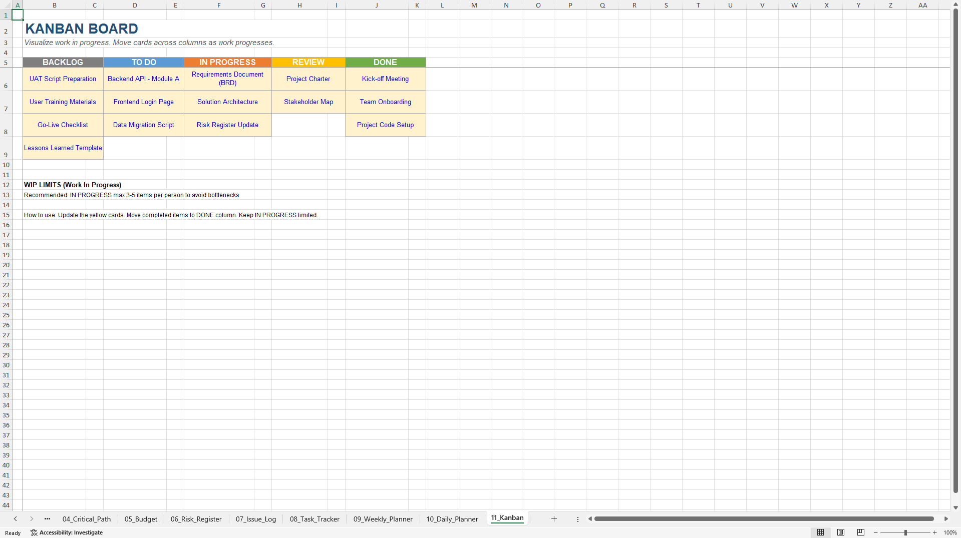 Project Control Tower: Full PMO Excel Operating System (Excel template (XLSX)) Preview Image