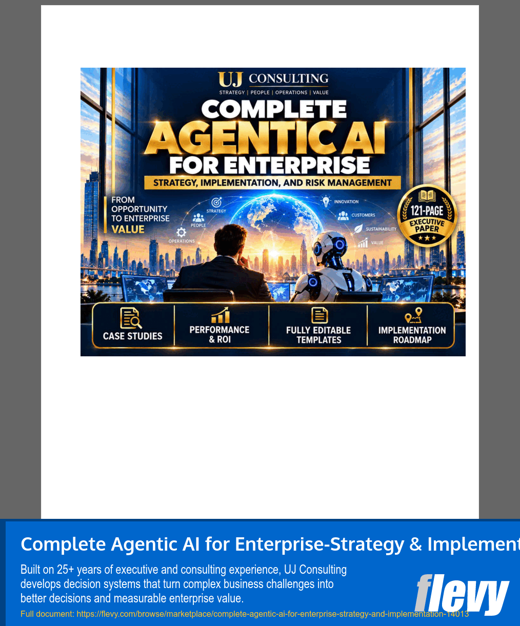 Complete Agentic AI for Enterprise-Strategy & Implementation (120-page Word document) Preview Image