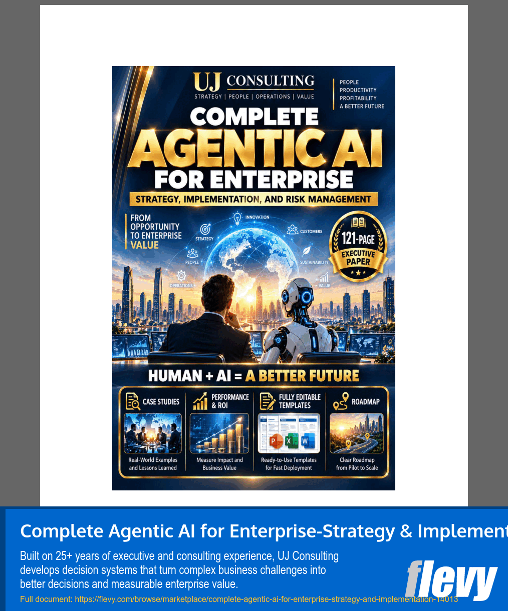 Complete Agentic AI for Enterprise-Strategy & Implementation (120-page Word document) Preview Image