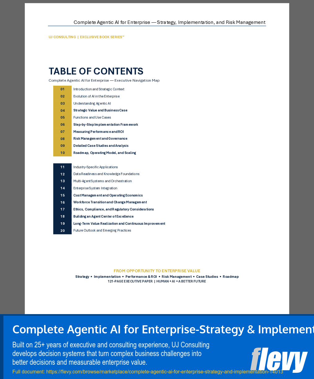 Complete Agentic AI for Enterprise-Strategy & Implementation (120-page Word document) Preview Image