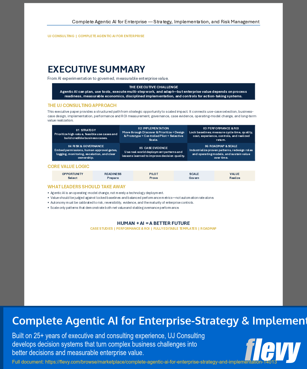 Complete Agentic AI for Enterprise-Strategy & Implementation (120-page Word document) Preview Image