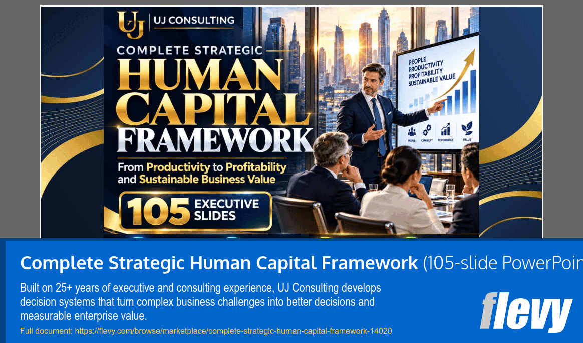 Complete Strategic Human Capital Framework (105-slide PPT PowerPoint presentation template (PPTX)) Preview Image