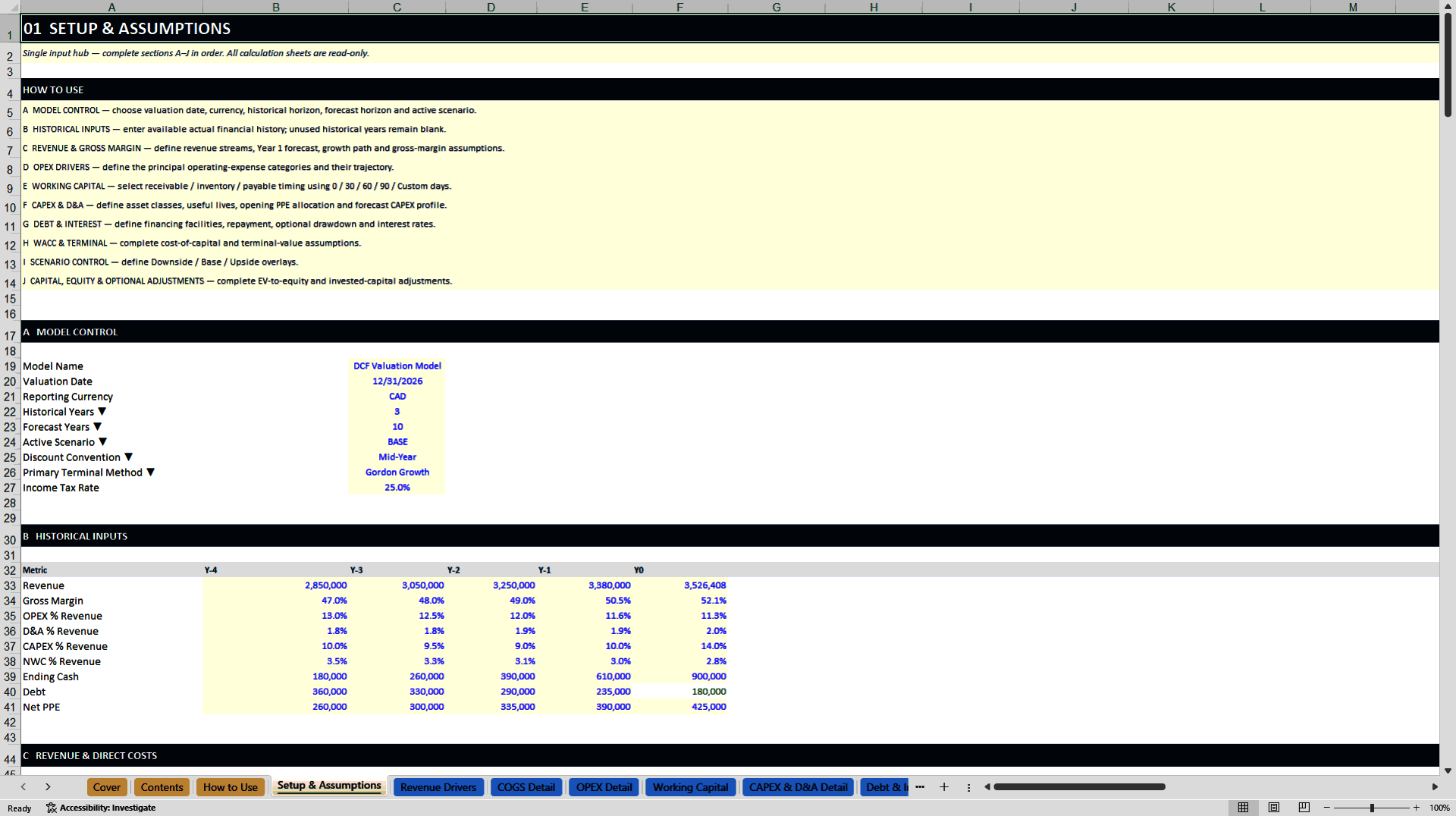 DCF Valuation and Value Creation Model (Excel template (XLSX)) Preview Image