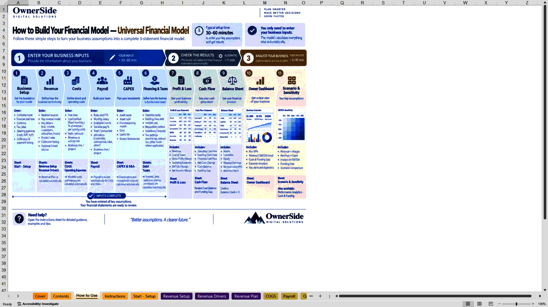 Universal Financial Model - Senior Edition (Excel template (XLSX)) Preview Image