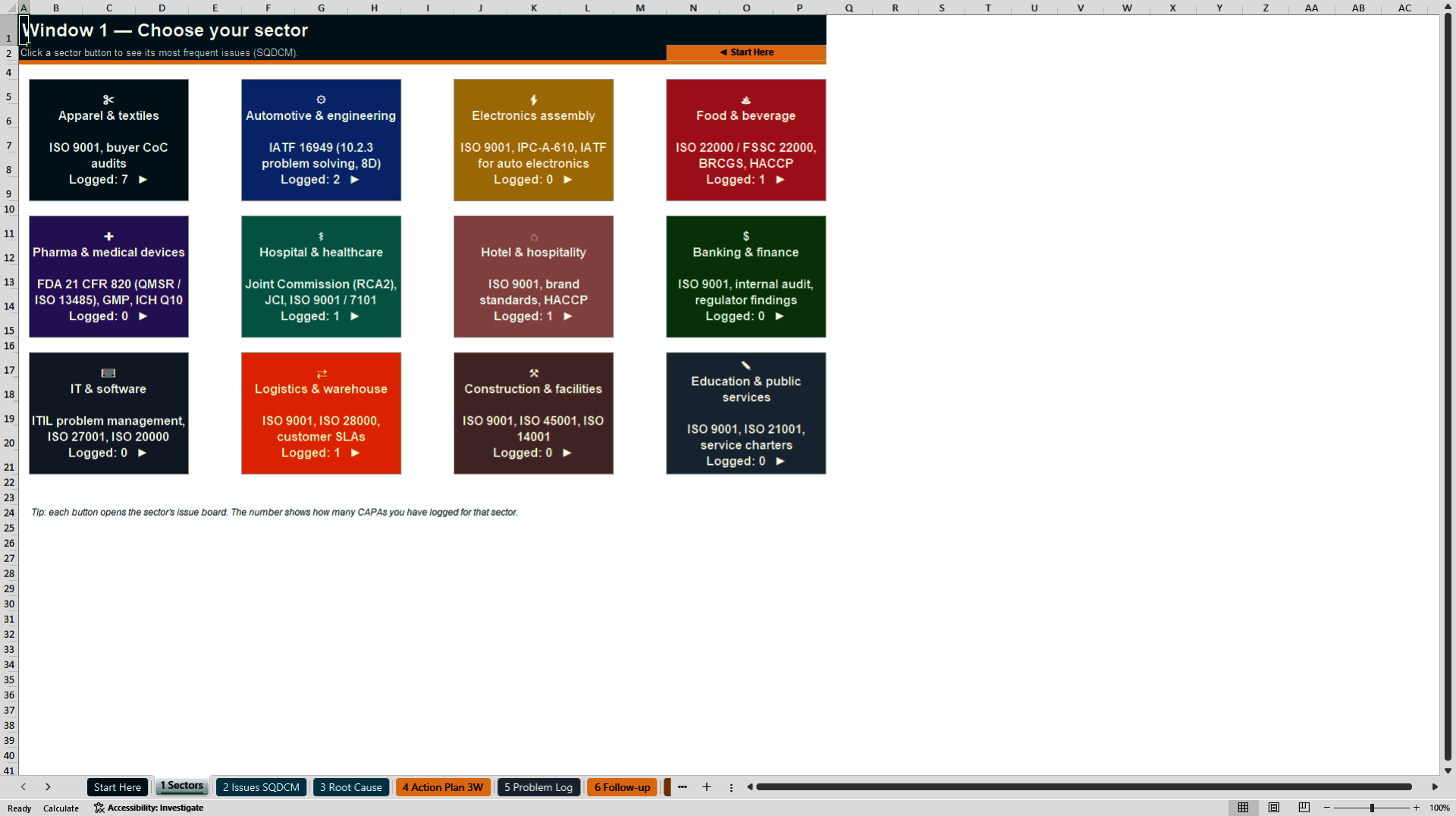 CAPA Toolkit: Corrective and Preventive Action System (Excel template (XLSX)) Preview Image