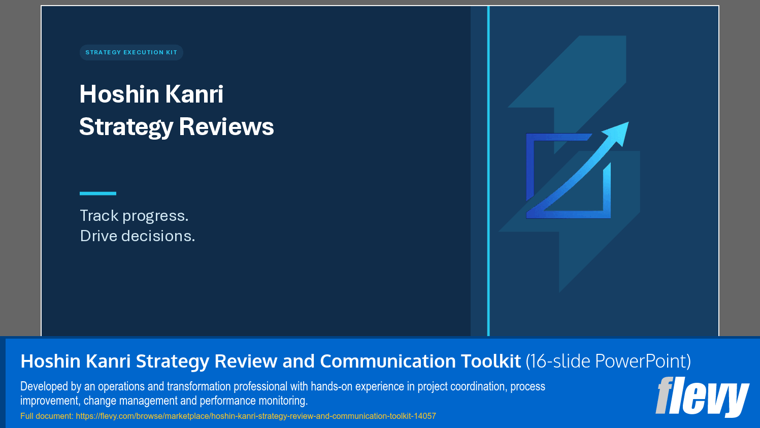 Hoshin Kanri Strategy Review and Communication Toolkit (16-slide PPT PowerPoint presentation template (PPTX)) Preview Image