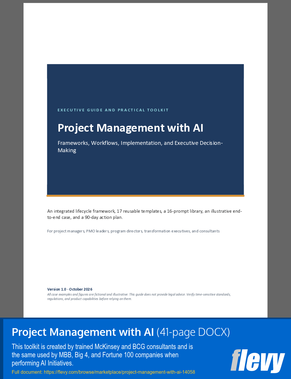 Project Management with AI (41-page Word document) Preview Image