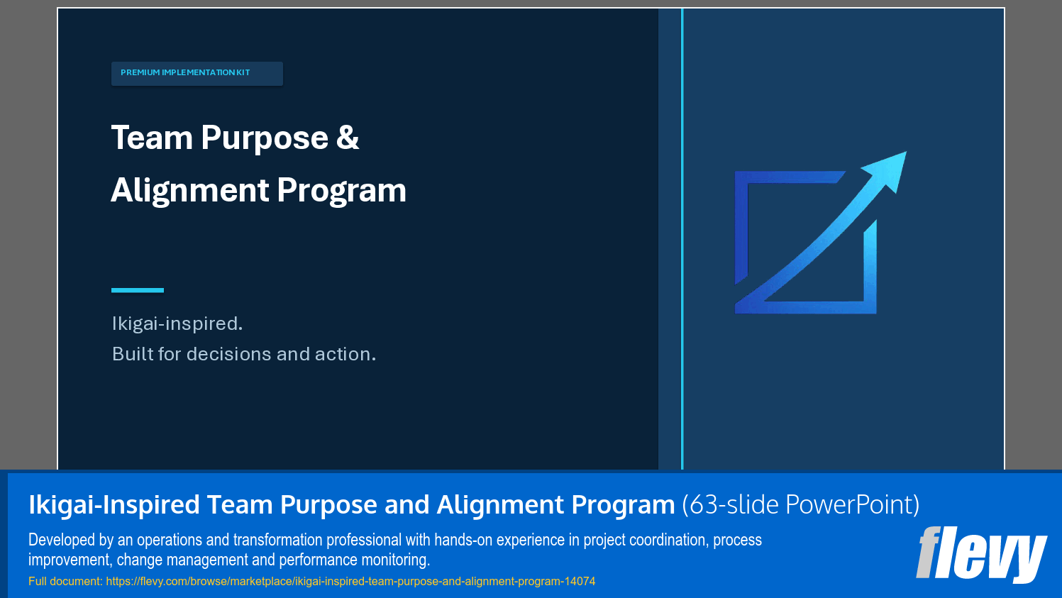 Ikigai-Inspired Team Purpose and Alignment Program (63-slide PPT PowerPoint presentation template (PPTX)) Preview Image