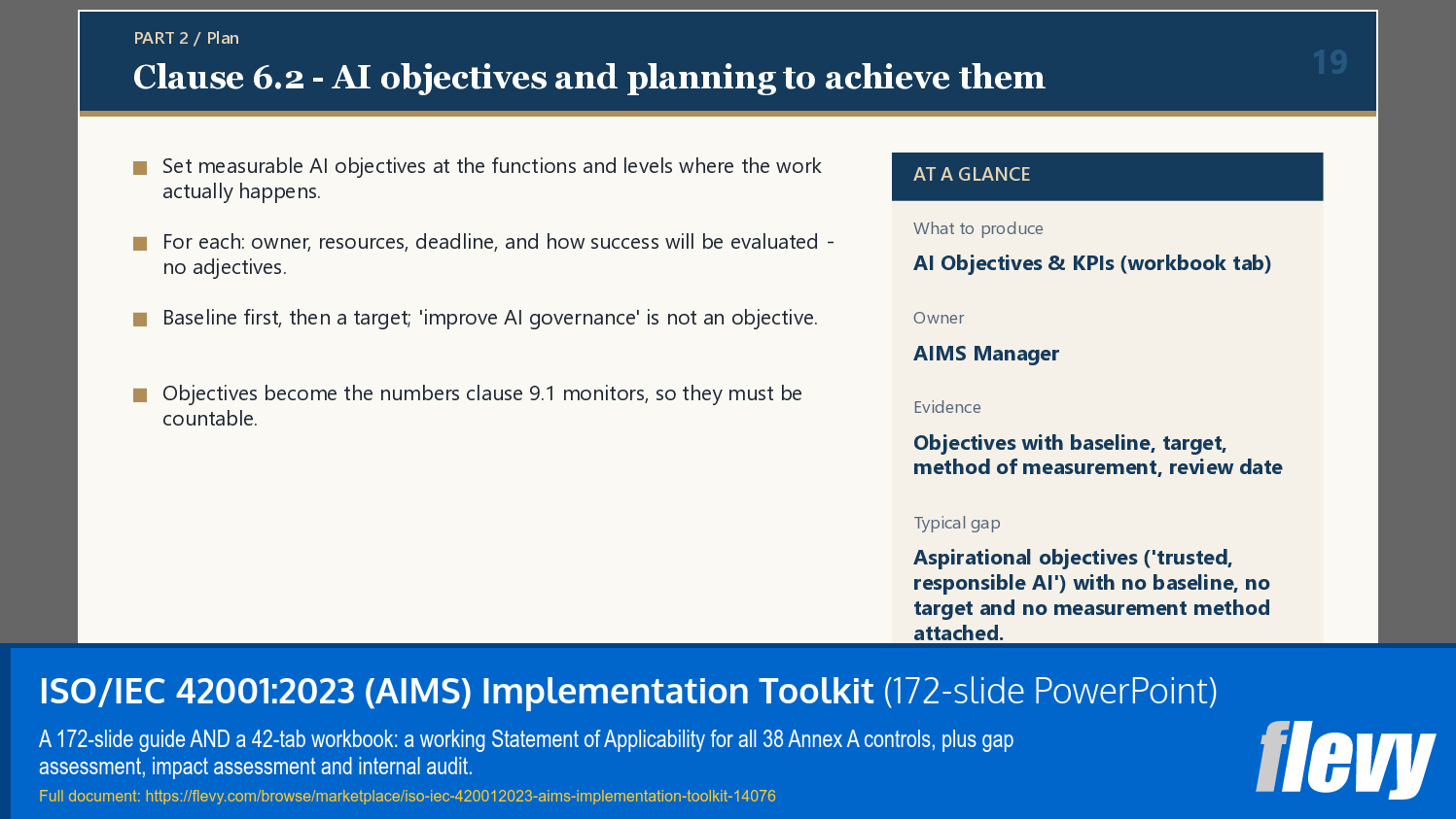 ISO/IEC 42001:2023 (AIMS) Implementation Toolkit (172-slide PPT PowerPoint presentation template (PPTX)) Preview Image